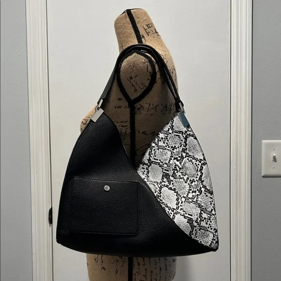 Steve Madden Black & Snake Skin Purse - NWOT - Picture 2 of 11